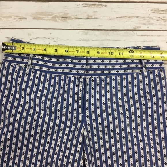 Blue White Striped Floral Pants by Ann Taylor LOFT - Picture 8 of 8